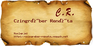Czingráber Renáta névjegykártya